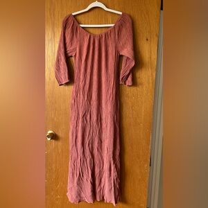 MANGO Flowy Puffy-Sleeved Dress in Small